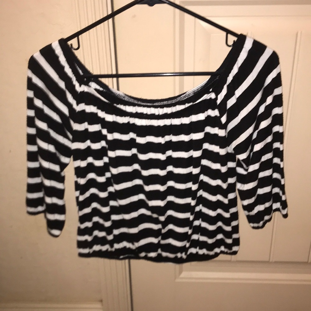 Off the Shoulder Black cropped top